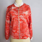 Bomber Jacket Silk with shibori and hand painted (M) - X112